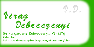 virag debreczenyi business card